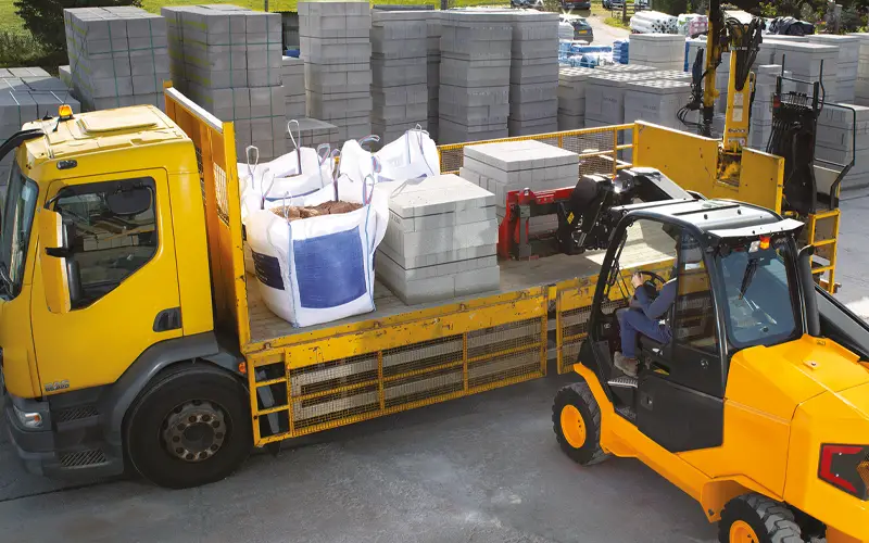 Telehandler working onsite after risk assessment