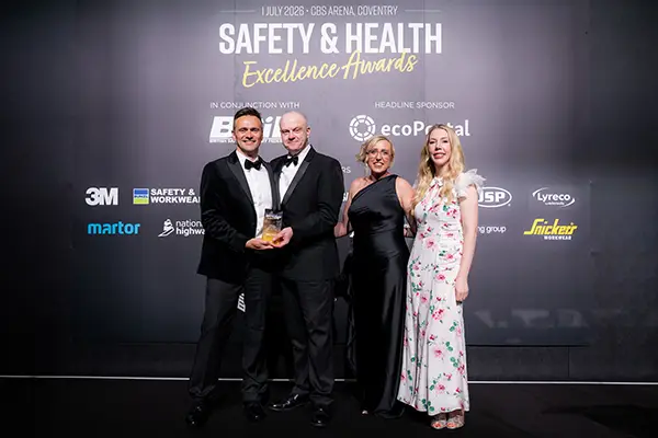 people on stage at the safety and health excellence awards 2026